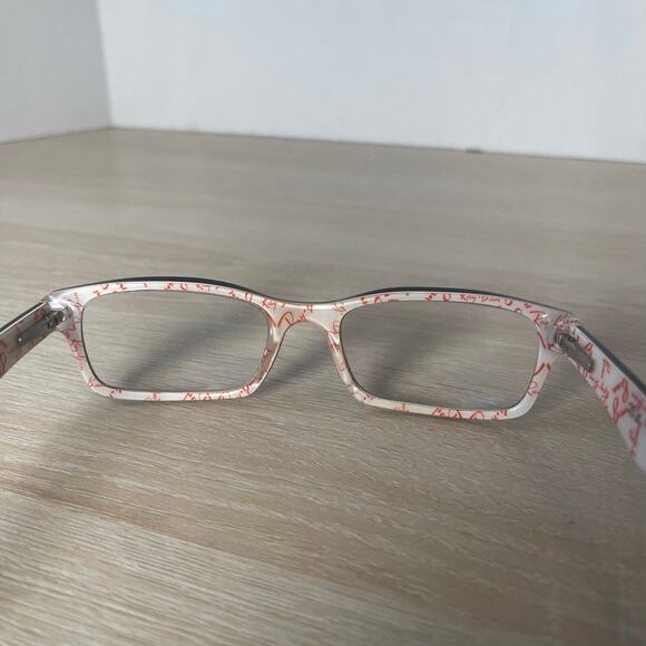 Ray-Ban RB5206 5014 Eyeglasses Black White Red Frames Only 52-18-140 - Picture 5 of 9
